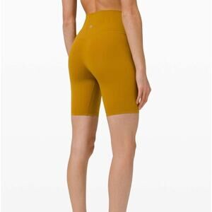 Lululemon Align Short 8" Gold Spice Womens Biker‎ Athletic Size 4 LW7BTKS